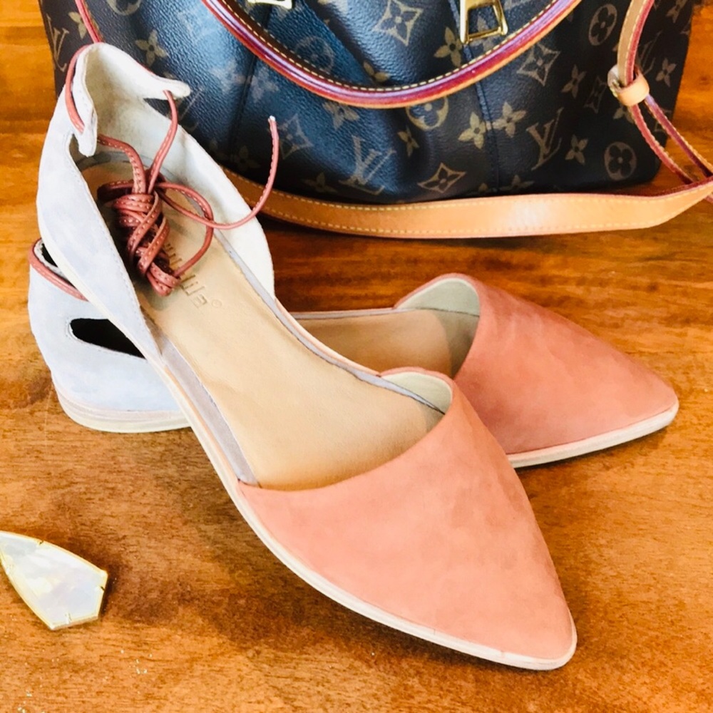 Anthropologie Gee Wawa Adele Suede Leather Flat - Picture 1 of 8